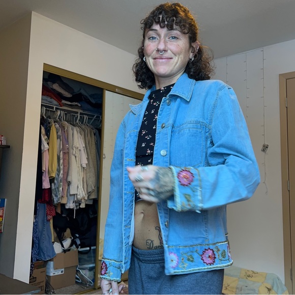 Van Heusen Denim Beaded Jacket - Picture 2 of 6